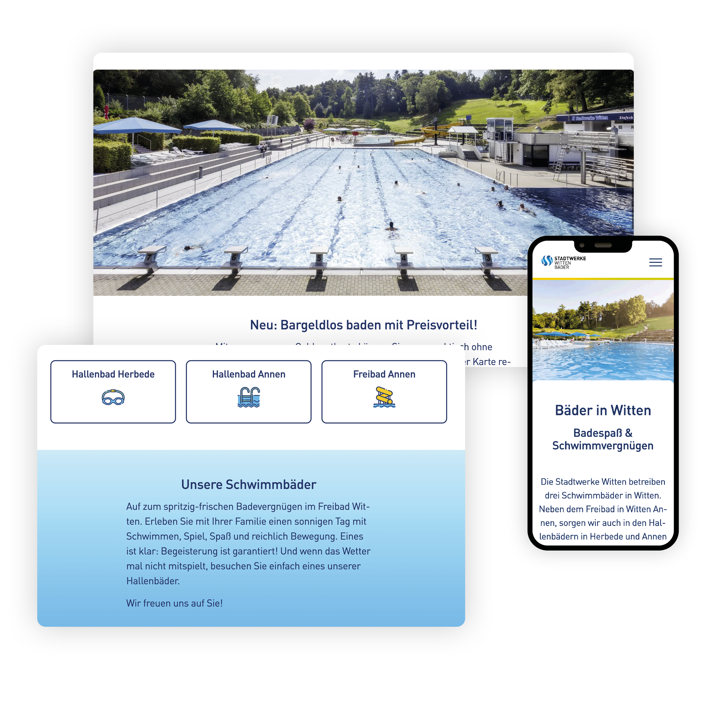Seite für die Schwimmbäder der Stadtwerke Witten